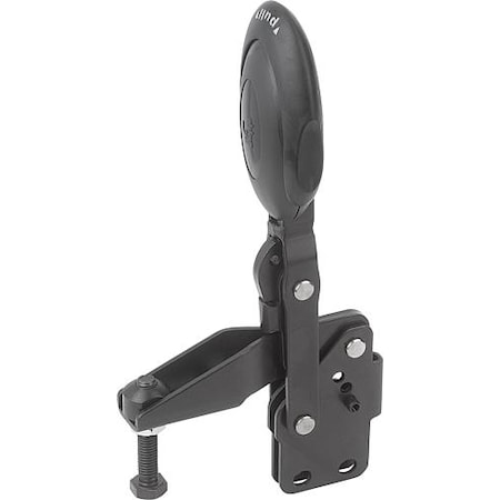 Kipp Vertical Toggle Clamps w. Safety Lock, straight foot, adj. spindle K0663.012100